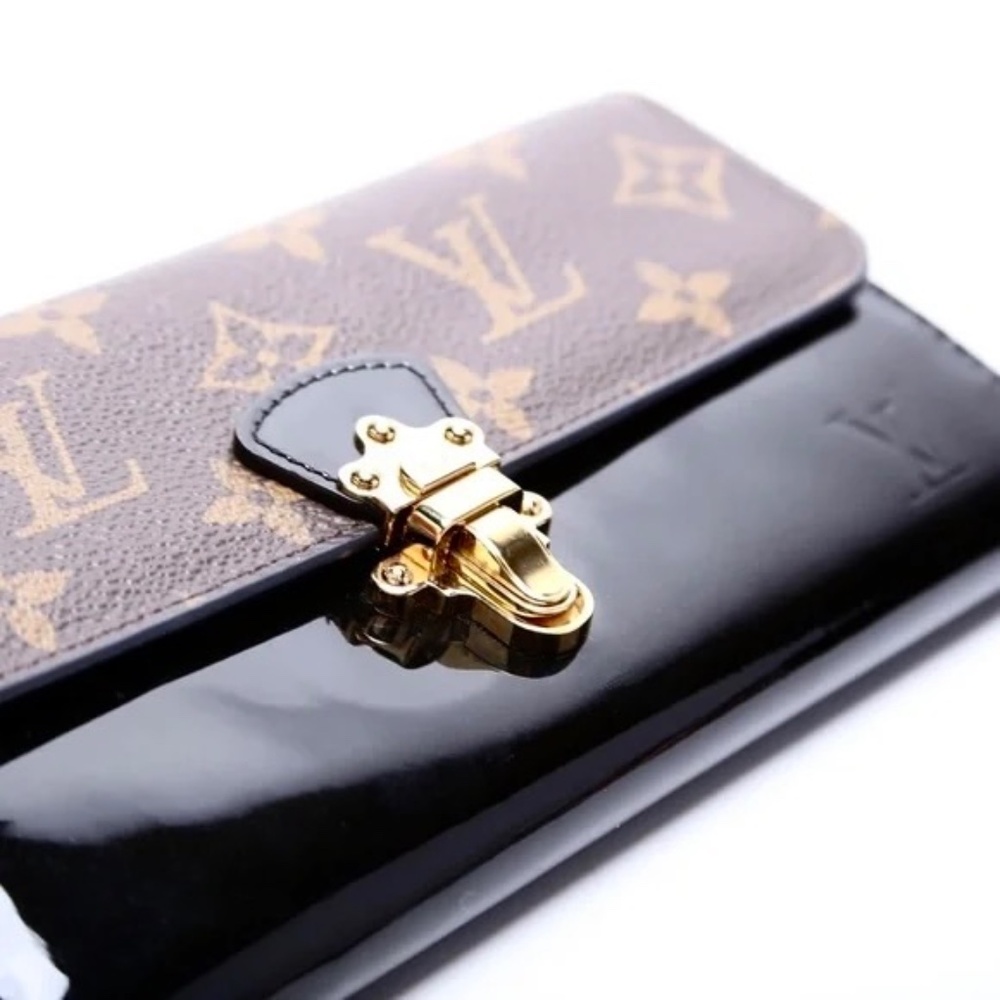 Louis Vuitton Cherrywood Monogram/Vernis Wallet Noir - Picture 3 of 13